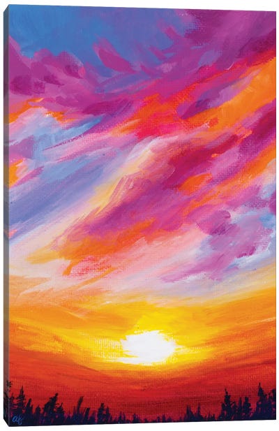 November Sunset II Canvas Art Print - Gestural Skies
