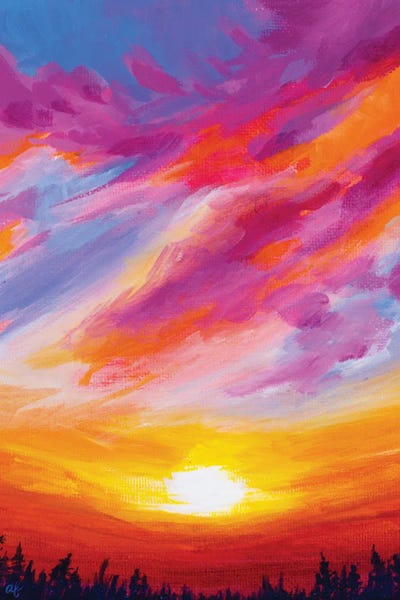 Gestural Skies: November Sunset II by Andrea Fairservice