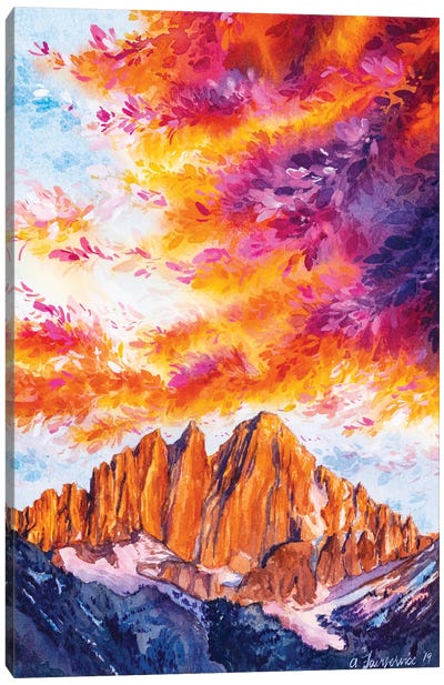 On Fire Canvas Art Print - Andrea Fairservice