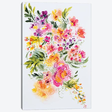 Playful Floral Canvas Print #AFS53} by Andrea Fairservice Art Print