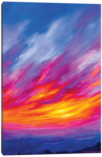 Purple Layers Canvas Art Print - Andrea Fairservice