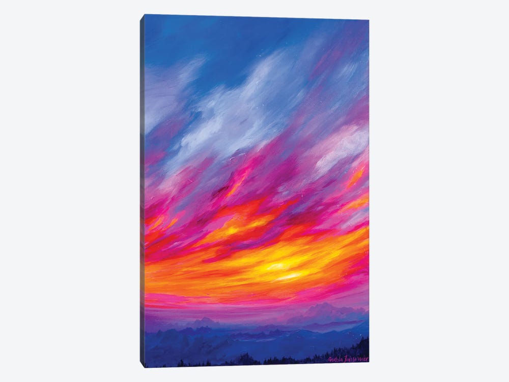 Purple Layers by Andrea Fairservice 1-piece Canvas Wall Art