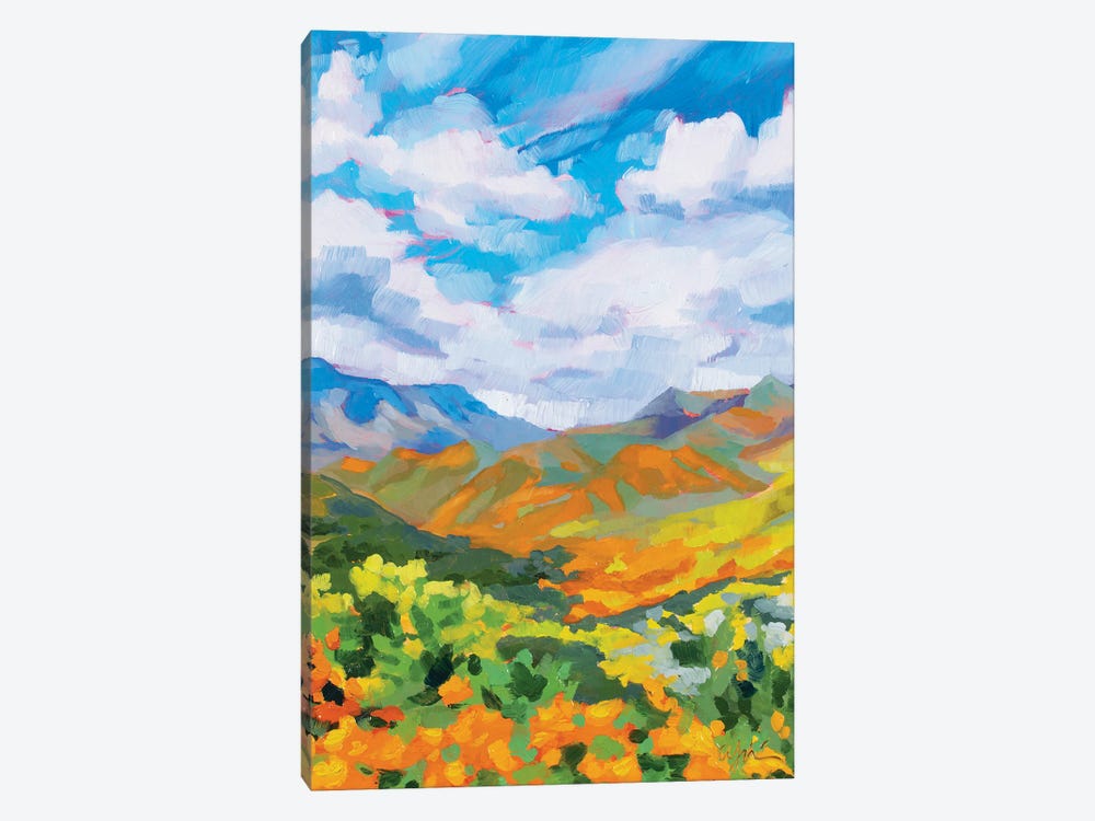 Rolling Orange Hills by Andrea Fairservice 1-piece Canvas Print