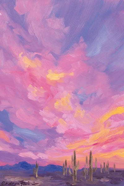 Infinite Landscapes: Saguaro Magic Hour by Andrea Fairservice