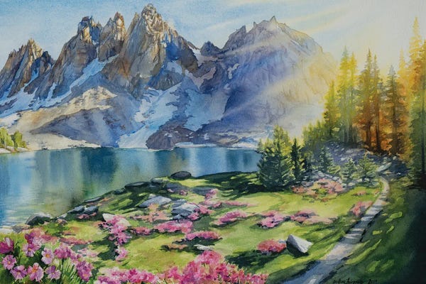 Andrea Fairservice: Trail To Kearsarge Lakes by Andrea Fairservice