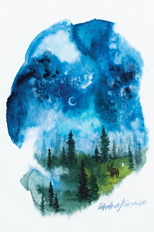 Cresent Moon by Andrea Fairservice wall art