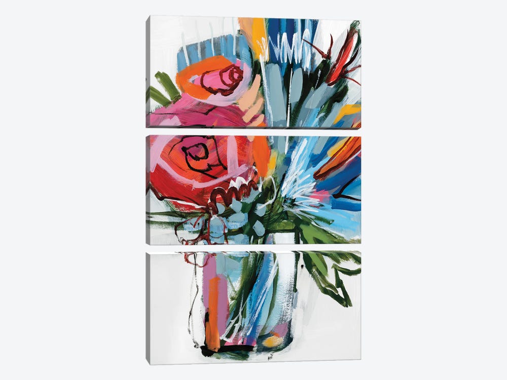 November Blooms IV by A. Fitzsimmons 3-piece Canvas Print