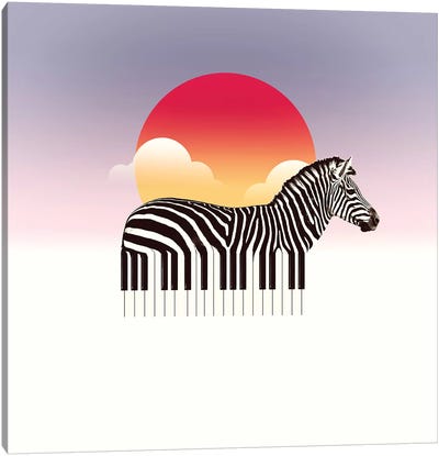 Zeyboard Canvas Art Print - Zebra Art