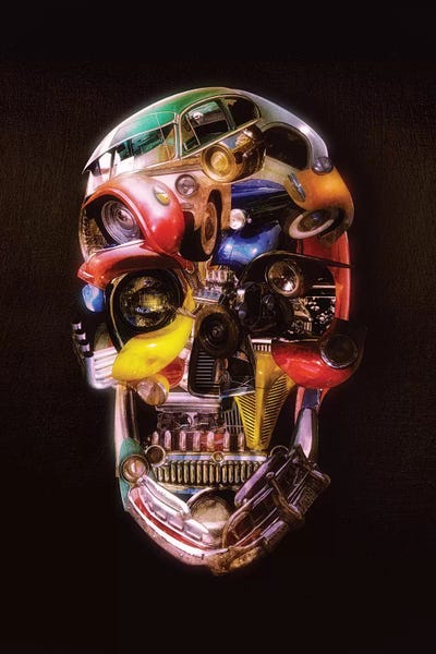 Skulls: Hotrod Skull Dark by Ali Gulec