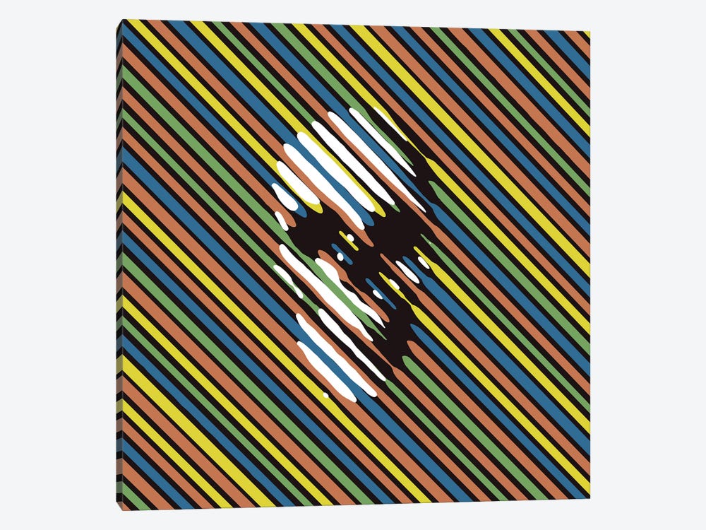 Stripe Skull by Ali Gulec 1-piece Canvas Print