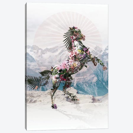 Floral Horse Canvas Print #AGC133} by Ali Gulec Canvas Artwork