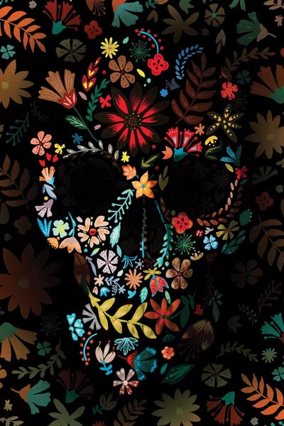 Skulls: Flowery Skull by Ali Gulec