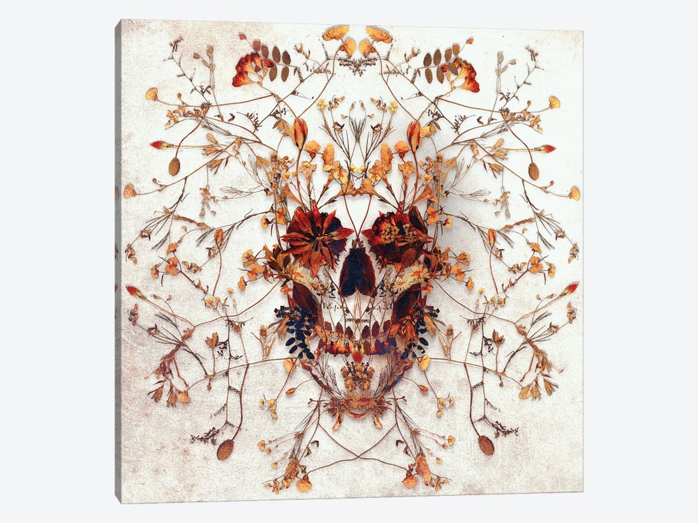 Delicate Skull Square by Ali Gulec 1-piece Canvas Print