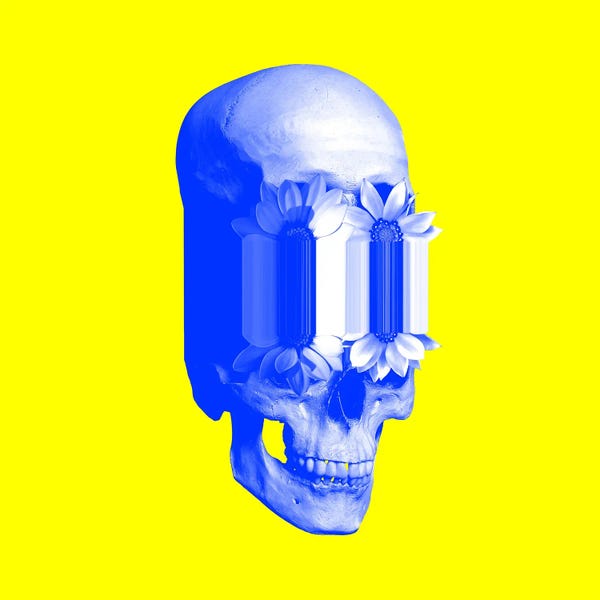 Glitch Effect: Eccentric Skull by Ali Gulec