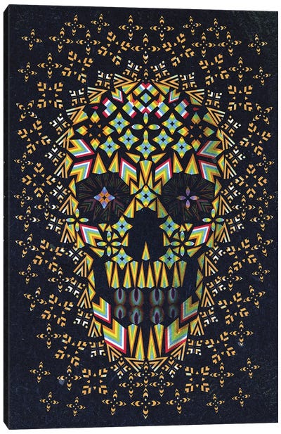 Skull #6 Canvas Art Print - Día de los Muertos Art