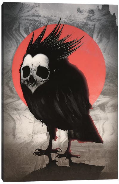 Birdie Canvas Art Print - Raven Art