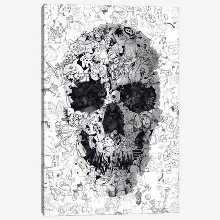 Doodle Skull Canvas Print #AGC49} by Ali Gulec Canvas Print