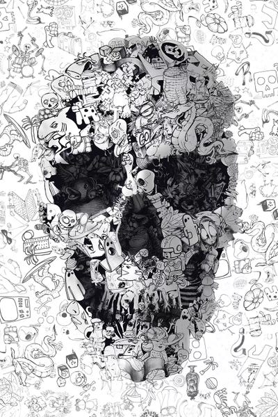 Skulls: Doodle Skull by Ali Gulec
