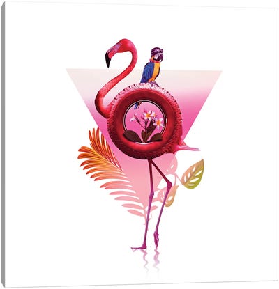 Flamingo Ride Canvas Art Print - Ali Gulec