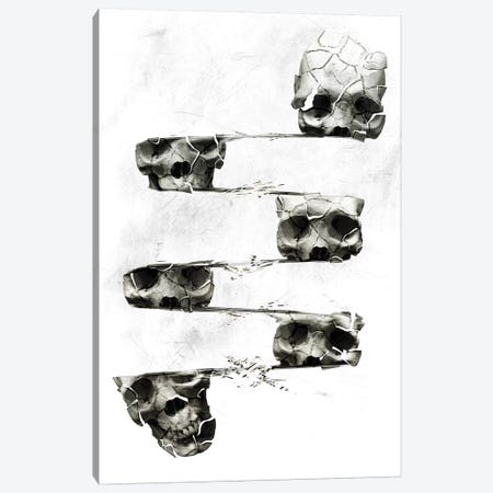 Distorted Skull Canvas Print #AGC5} by Ali Gulec Canvas Art Print