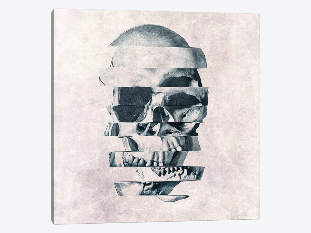 Glitch Skull Mono by Ali Gulec 1-piece Canvas Art