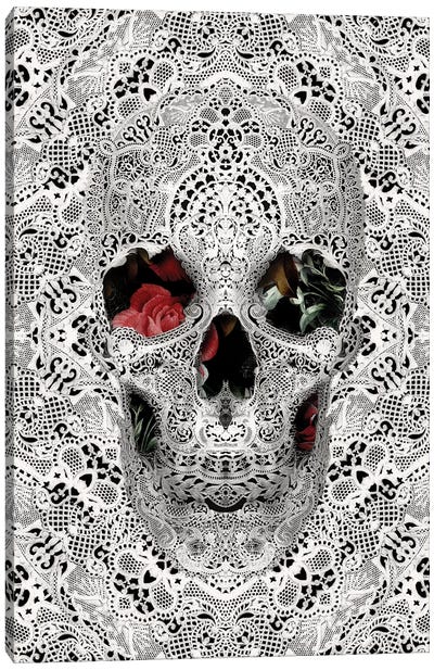 Lace Skull II Canvas Art Print - Ali Gulec