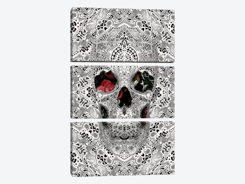 Lace Skull II by Ali Gulec 3-piece Canvas Wall Art
