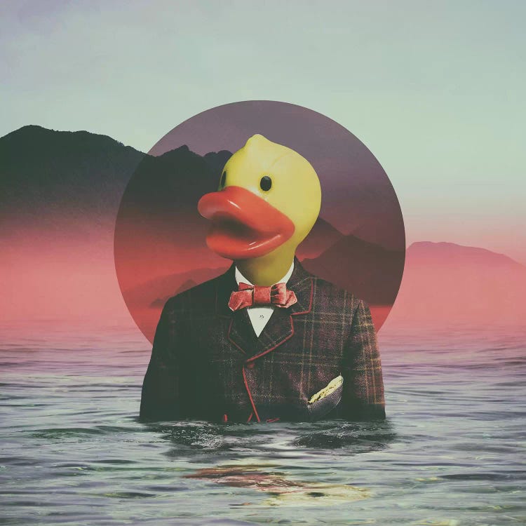 Rubber Ducky, Square by Ali Gulec wall art