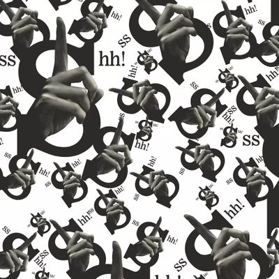 Shh All Over by Ali Gulec canvas print