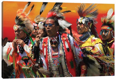 American Indian Celebration Canvas Art Print - Angelika Drake
