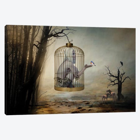Caged By Your Own Convictions Canvas Print #AGD48} by Angelika Drake Canvas Wall Art