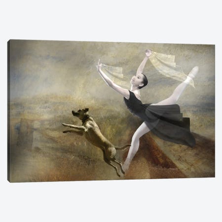 Dancing With My Dog Canvas Print #AGD51} by Angelika Drake Canvas Print