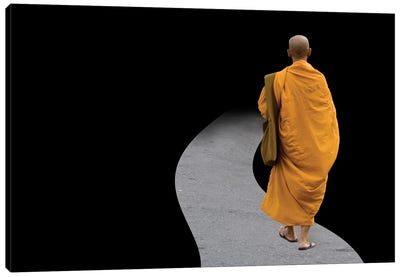 On My Way Canvas Art Print - Monks