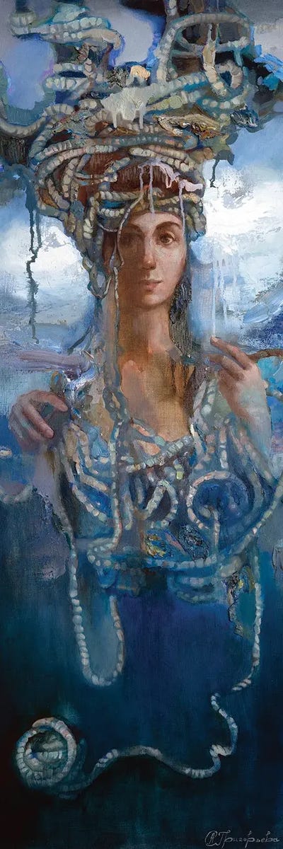 Enteglement I by Anastasiia Grygorieva multi panel art