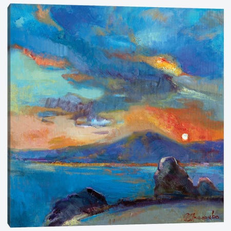 Maratea Sunset Canvas Print #AGG110} by Anastasiia Grygorieva Canvas Print