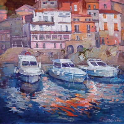Port In Italy by Anastasiia Grygorieva art print