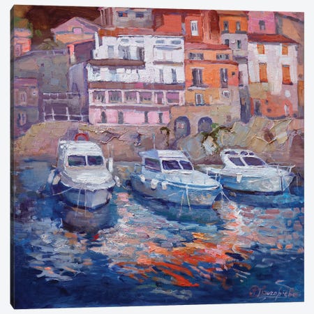 Port In Italy Canvas Print #AGG111} by Anastasiia Grygorieva Canvas Art Print