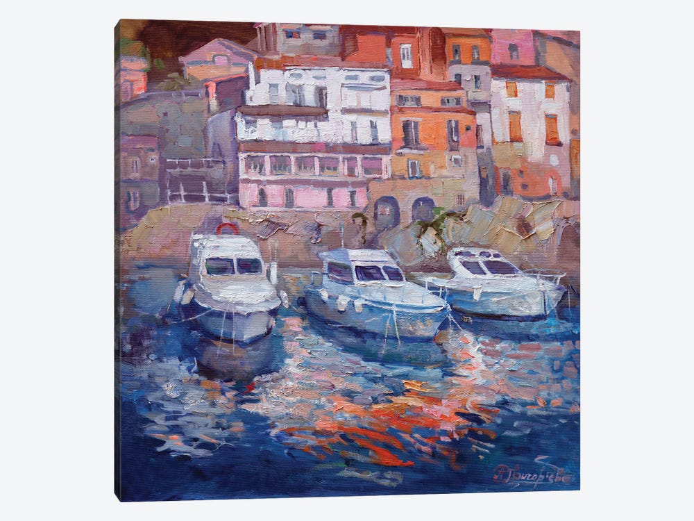 Port In Italy by Anastasiia Grygorieva 1-piece Canvas Wall Art
