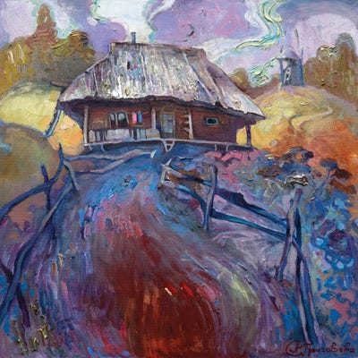 Hut by Anastasiia Grygorieva art print