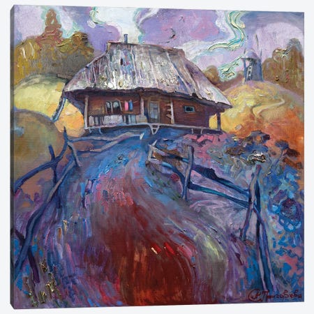 Hut Canvas Print #AGG113} by Anastasiia Grygorieva Art Print