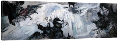 Attack On The Angel Canvas Art Print - Anastasiia Grygorieva