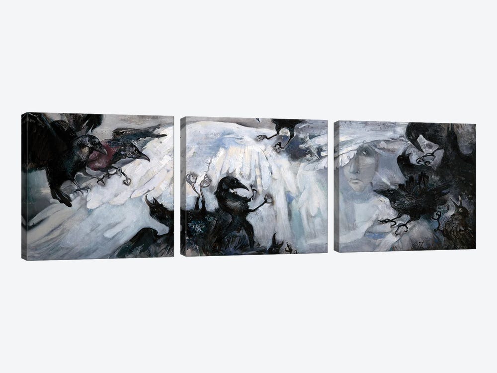 Attack On The Angel by Anastasiia Grygorieva 3-piece Canvas Artwork