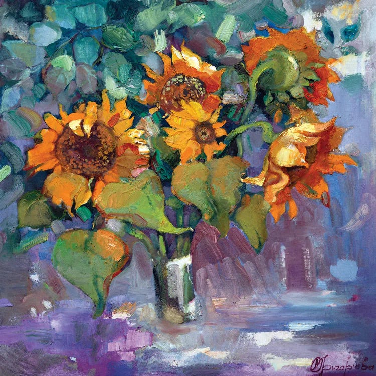 Sunflowers In Vase