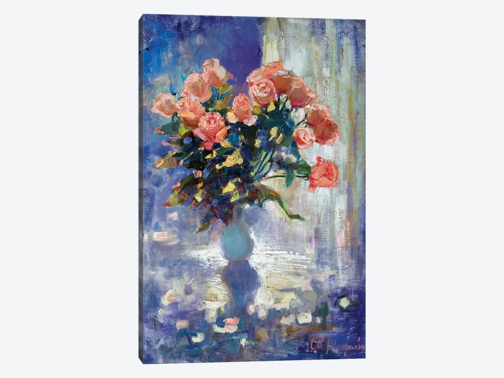 Roses In Winter by Anastasiia Grygorieva 1-piece Canvas Print