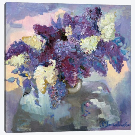 Lilac In Vase Canvas Print #AGG135} by Anastasiia Grygorieva Canvas Wall Art