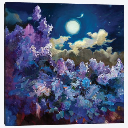 FullMoon Lilac Canvas Print #AGG136} by Anastasiia Grygorieva Canvas Artwork