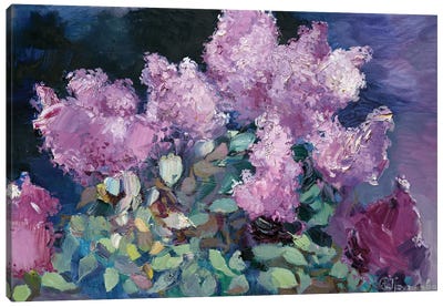 Night Lilac Canvas Art Print - Anastasiia Grygorieva