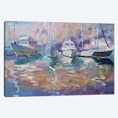 Boats Canvas Print #AGG139} by Anastasiia Grygorieva Art Print
