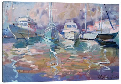 Boats Canvas Art Print - Anastasiia Grygorieva