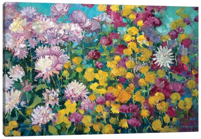 Autumn Flowerbed Canvas Art Print - Anastasiia Grygorieva